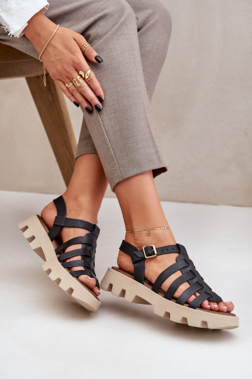 Dames sandalen Zazoo 3695 zwarte kleur