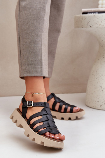 Dames sandalen Zazoo 3695 zwarte kleur 2