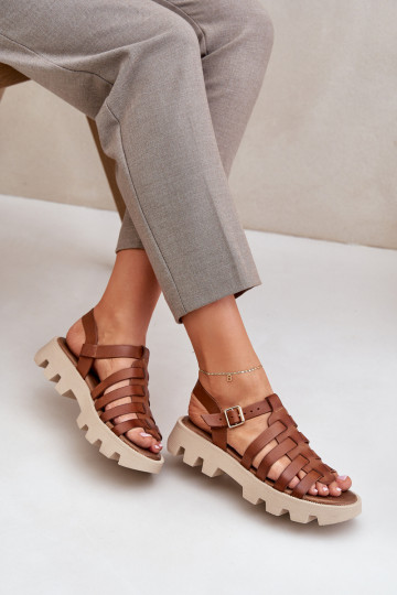Dames sandalen Zazoo 3695 bruine kleur