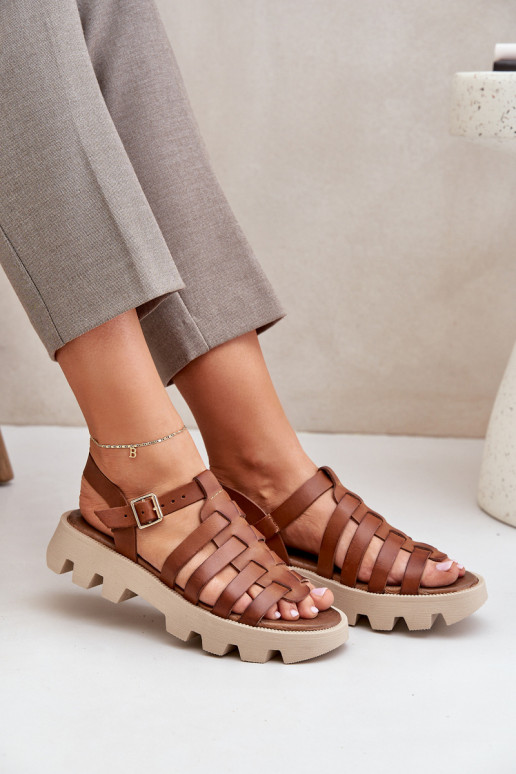 Dames sandalen Dames Zazoo 3695 bruine kleur Dames sandalen Dames Zazoo 3695 bruine kleur