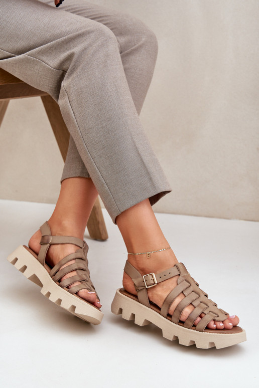 Dames sandalen Dames Zazoo 3695 beige Dames sandalen Dames Zazoo 3695 beige