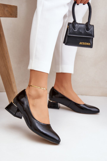 Leren schoenen LeĮskis 3118 zwarte kleur 2