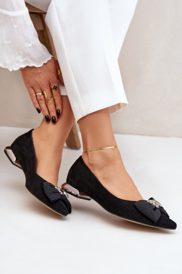 Elegante stijl Ballerinas van suède Dames met linten Laura Messi 2893 zInart