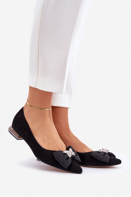 Elegante stijl Ballerinas van suède Dames met linten Laura Messi 2893 zInart Elegante stijl Ballerinas van suède Dames met linten Laura Messi 2893 zInart