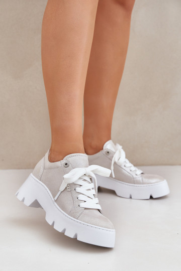 Sportschoenen met platform CheBello 4632 zilverkleur 2