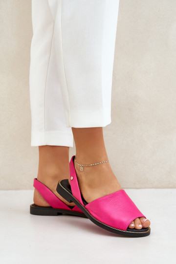 Leren instapslippers Zazoo 40327 roze