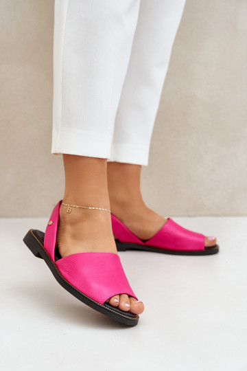 Leren instapslippers Zazoo 40327 roze 2