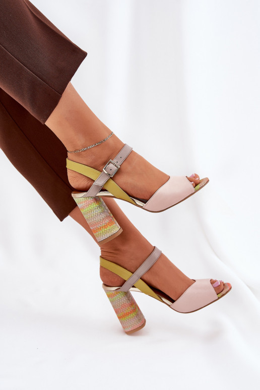 Leer Elegante stijl sandalen met hakken Laura Messi 2136 Verschillende kleuren Leer Elegante stijl sandalen met hakken Laura Messi 2136 Verschillende kleuren
