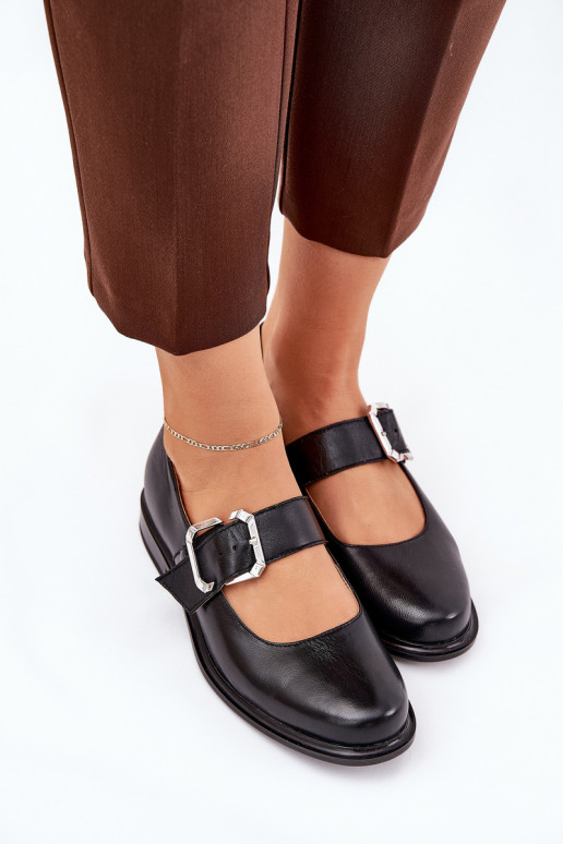 Leer schoenen Dames met gespen Laura Messi 2980 zInart