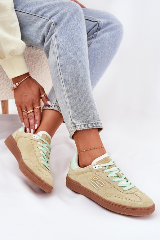 van suède sportschoenen Sneakers model schoenen Dames D.Franklin DFSH387005 Limoen van suède sportschoenen Sneakers model schoenen Dames D.Franklin DFSH387005 Limoen