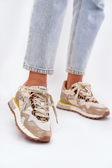 Sneakers model schoenen sportschoenen Dames D.Franklin DFSH378006 gouden kleur