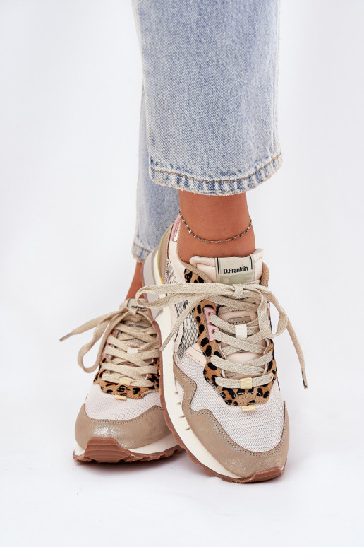 Sneakers model schoenen sportschoenen Dames D.Franklin DFSH378006 gouden kleur