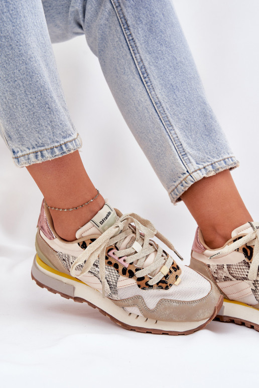 Sneakers model schoenen sportschoenen Dames D.Franklin DFSH378006 gouden kleur