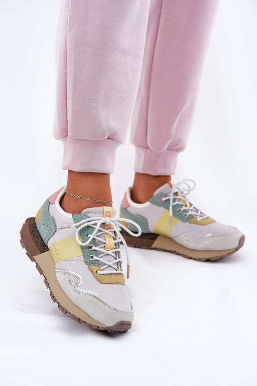 van suède Sneakers model schoenen Dames Big Star RR274244 HI-POLY SYSTEM grijs-geel van suède Sneakers model schoenen Dames Big Star RR274244 HI-POLY SYSTEM grijs-geel