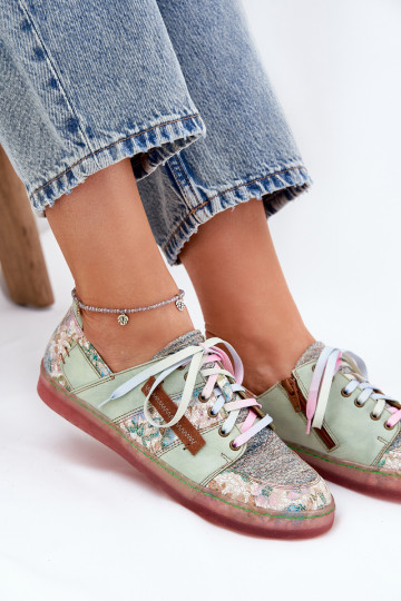 Leer schoenen Dames Het heeftciejka 06791-09 licht groen