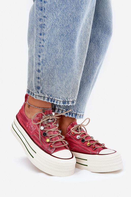 Vrijetijdsschoenen met platform GOE RR2N4104 rood