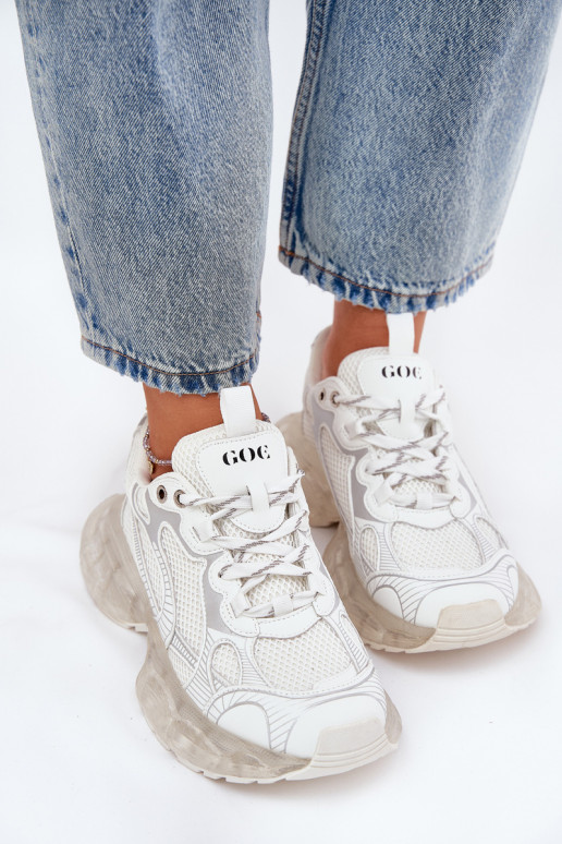 Leer Sneakers model schoenen Dames GOE RR2N4083 beige Leer Sneakers model schoenen Dames GOE RR2N4083 beige