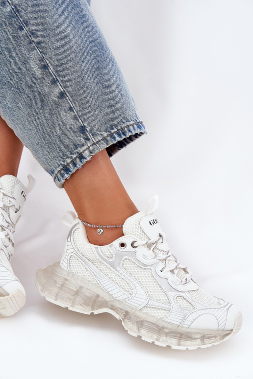 Leer Sneakers model schoenen Dames GOE RR2N4083 beige Leer Sneakers model schoenen Dames GOE RR2N4083 beige