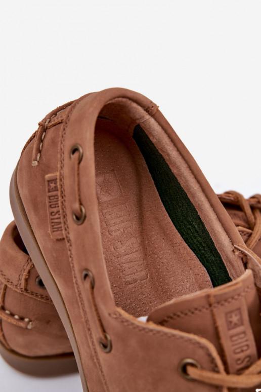 Leer Mocassins Het heeftnnen Big Star RR174162 bruine kleur Leer Mocassins Het heeftnnen Big Star RR174162 bruine kleur