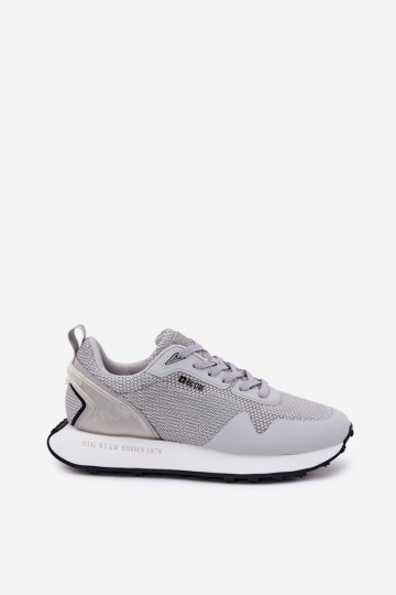 Heren sportieve schoenen met platform Big Star RR174358 Hi-Poly System grijze kleur 2