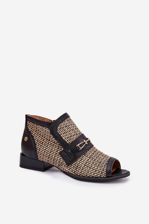 Leer DameslaarzenOdkrytymi Palcami Het heeftciejka 06934-39/00-1 ZInart en-beige