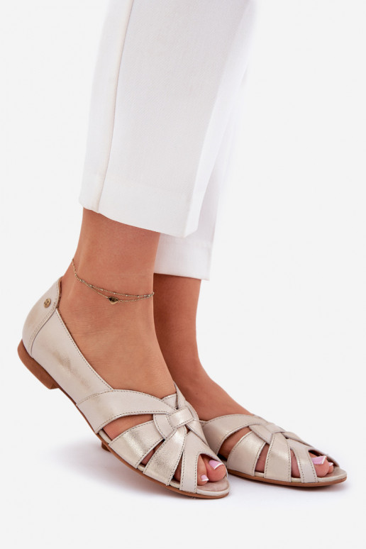 BallerinasOdkrytymi Palcami Het heeftciejka 06908-25/001-1 gouden kleur Przecierany