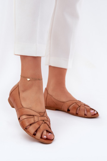 Open ballerina sandalen Tai turiciejka 06908-29/001-1 bruine kleur