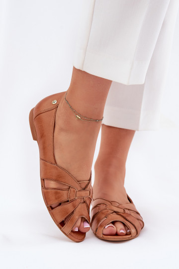 Open ballerina sandalen Tai turiciejka 06908-29/001-1 bruine kleur 2