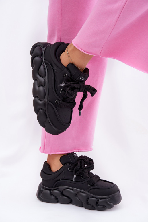 Leer Sneakers model schoenen Dames met platform GOE RR2N4044 zInart Leer Sneakers model schoenen Dames met platform GOE RR2N4044 zInart