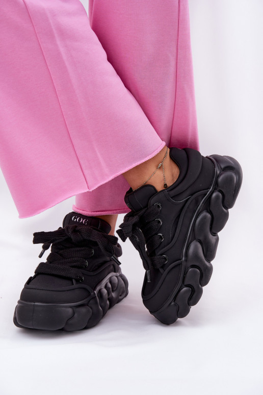 Leer Sneakers model schoenen Dames met platform GOE RR2N4044 zInart Leer Sneakers model schoenen Dames met platform GOE RR2N4044 zInart