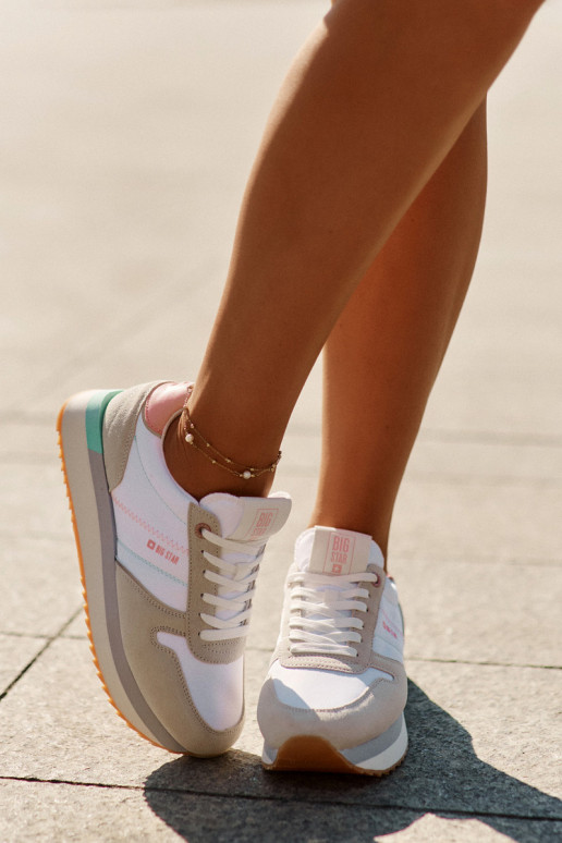 van suède Sneakers model schoenen Dames Big Star RR274A047 HI-POLY SYSTEM beige-Initte kleur van suède Sneakers model schoenen Dames Big Star RR274A047 HI-POLY SYSTEM beige-Initte kleur