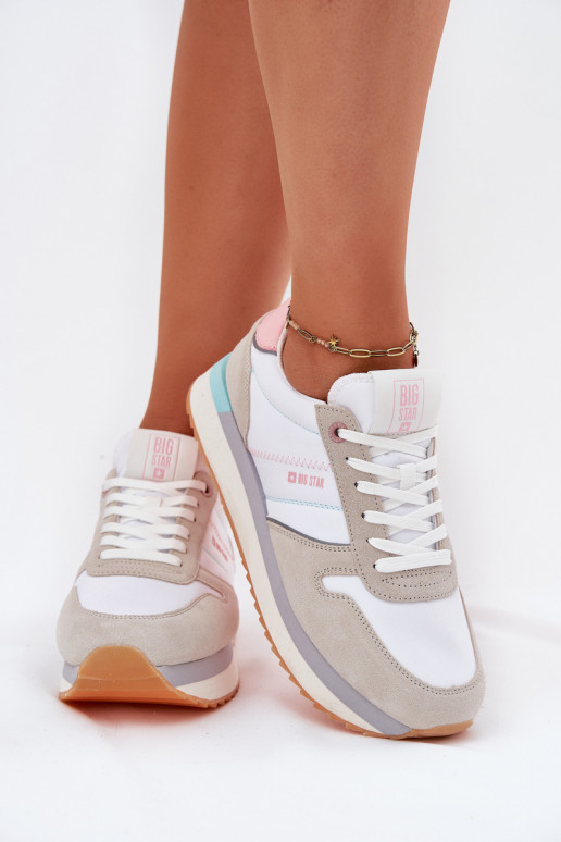 van suède Sneakers model schoenen Dames Big Star RR274A047 HI-POLY SYSTEM beige-Initte kleur van suède Sneakers model schoenen Dames Big Star RR274A047 HI-POLY SYSTEM beige-Initte kleur