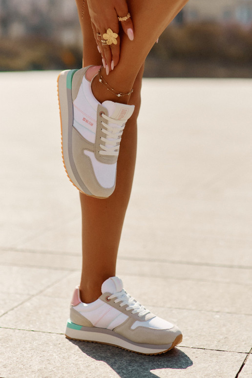 van suède Sneakers model schoenen Dames Big Star RR274A047 HI-POLY SYSTEM beige-Initte kleur van suède Sneakers model schoenen Dames Big Star RR274A047 HI-POLY SYSTEM beige-Initte kleur