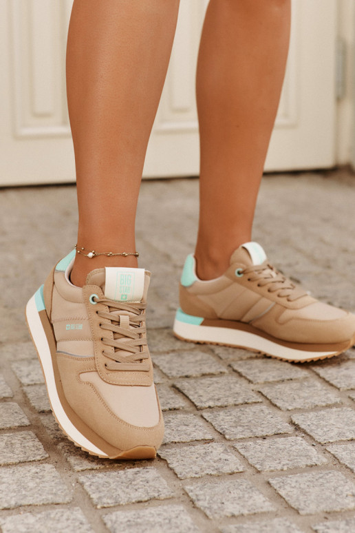 van suède Sneakers model schoenen Dames Big Star RR274A048 HI-POLY SYSTEM beige van suède Sneakers model schoenen Dames Big Star RR274A048 HI-POLY SYSTEM beige