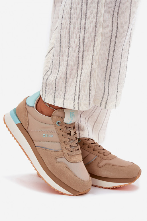 van suède Sneakers model schoenen Dames Big Star RR274A048 HI-POLY SYSTEM beige van suède Sneakers model schoenen Dames Big Star RR274A048 HI-POLY SYSTEM beige