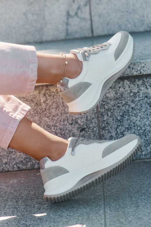 van suède Sneakers model schoenen Dames met platform Big Star RR274A344 HI-POLY SYSTEM beige van suède Sneakers model schoenen Dames met platform Big Star RR274A344 HI-POLY SYSTEM beige