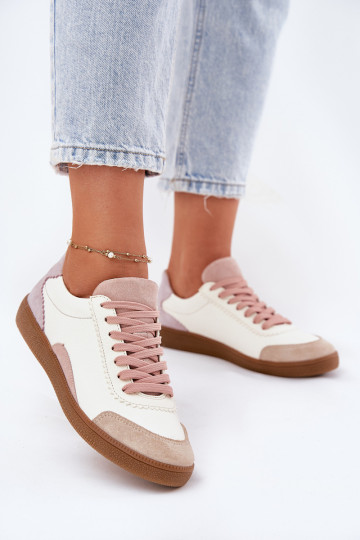 Lederen sneakers voor dames Zazoo N1220 wit 2