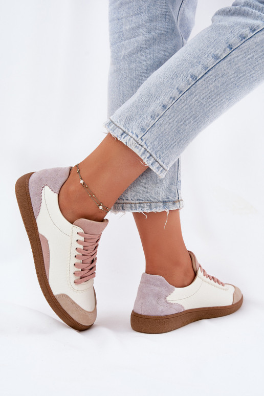 Leer Sneakers model schoenen Dames Zazoo N1220 Initte kleur Leer Sneakers model schoenen Dames Zazoo N1220 Initte kleur