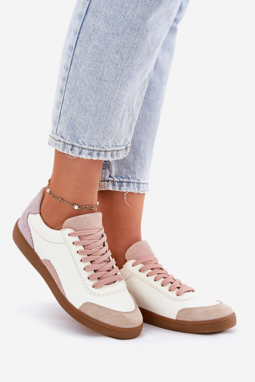 Leer Sneakers model schoenen Dames Zazoo N1220 Initte kleur Leer Sneakers model schoenen Dames Zazoo N1220 Initte kleur