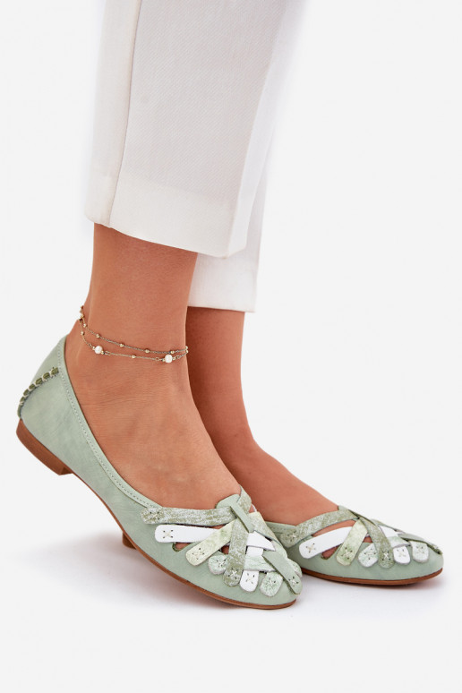 Dames Ballerinas Het heeftciejka 01358-50 mint kleuren Dames Ballerinas Het heeftciejka 01358-50 mint kleuren