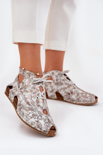 Met patroon Leer Laarzen Het heeftciejka 03426-46 INit-beige