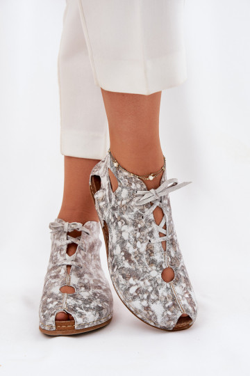 Met patroon Leer Laarzen Het heeftciejka 03426-46 INit-beige 2