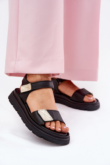 Dames sandalen met platform Zazoo 40443 zwarte kleur 2