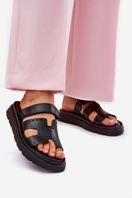 DamespantoffelsOpturalnej Skóry met platform Zazoo 40440 zInart DamespantoffelsOpturalnej Skóry met platform Zazoo 40440 zInart