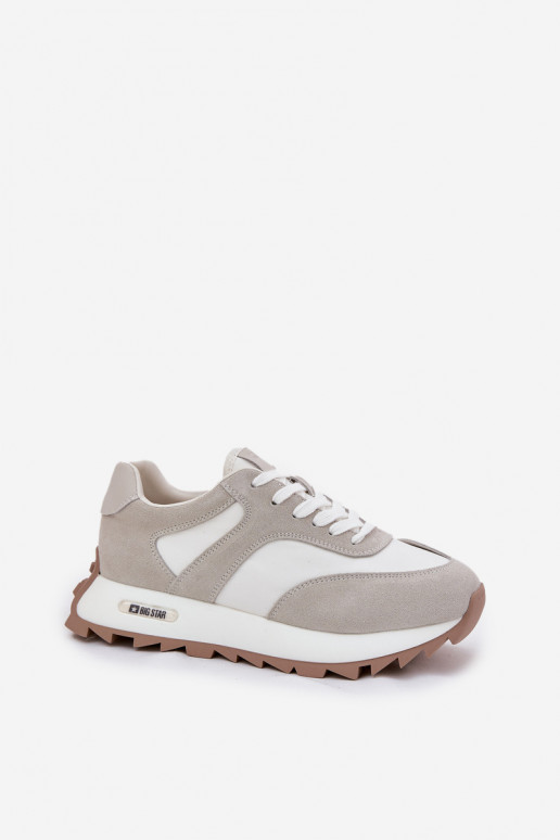 van suède Sneakers model schoenen met platform Dames Big Star RR274896 HI-POLY SYSTEM INit-grijs van suède Sneakers model schoenen met platform Dames Big Star RR274896 HI-POLY SYSTEM INit-grijs