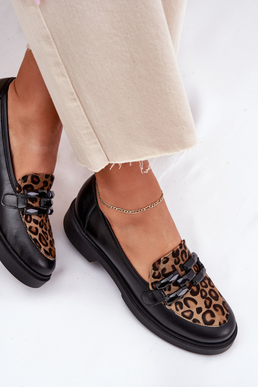 Leer Mocassins met ornamenten I Panterką Laura Messi 2965 zInart Leer Mocassins met ornamenten I Panterką Laura Messi 2965 zInart