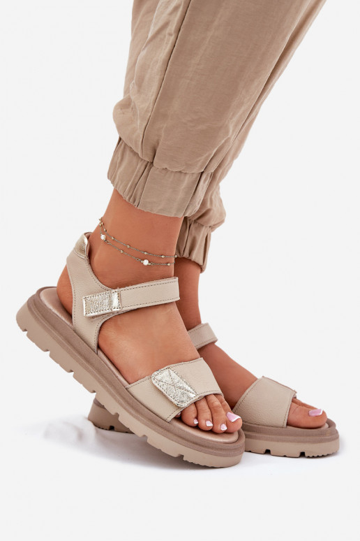 Dames sandalen Dames met platform Zazoo 40443 beige Dames sandalen Dames met platform Zazoo 40443 beige