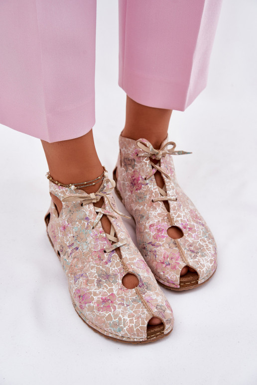 Met patroon Leer Laarzen Het heeftciejka 03426-48 beige Met patroon Leer Laarzen Het heeftciejka 03426-48 beige