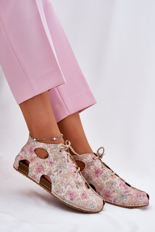 Met patroon Leer Laarzen Het heeftciejka 03426-48 beige Met patroon Leer Laarzen Het heeftciejka 03426-48 beige