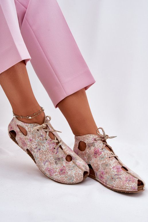 Met patroon Leer Laarzen Het heeftciejka 03426-48 beige Met patroon Leer Laarzen Het heeftciejka 03426-48 beige